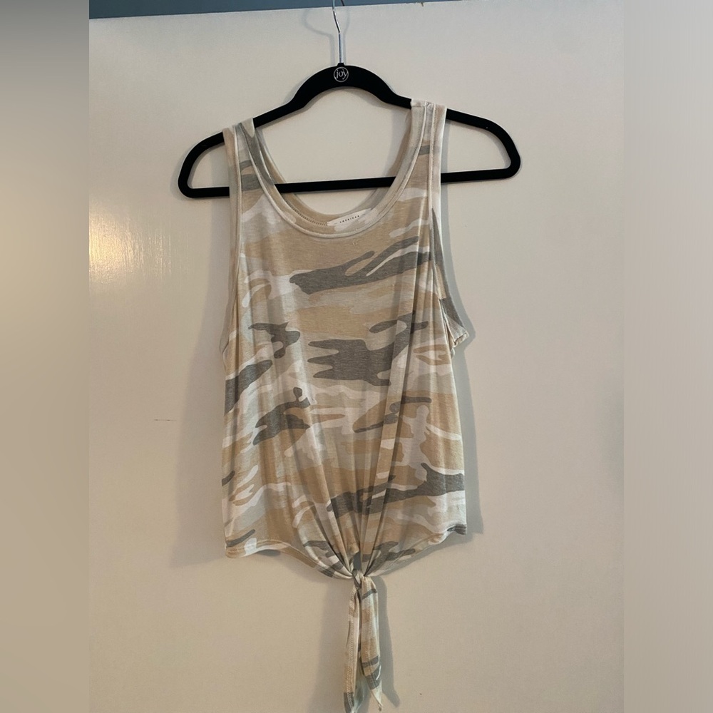 American Threads Front Tie Camo Tank